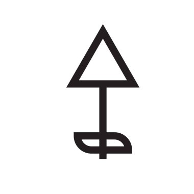 Ok simge vektör işareti ve üzerinde beyaz adam izole sembolü