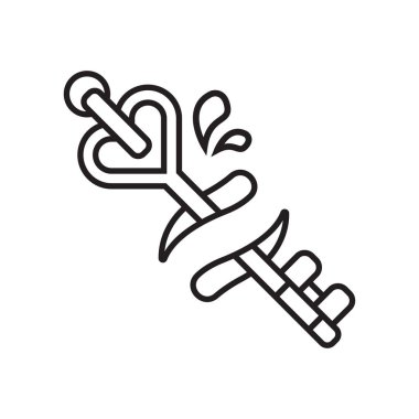 Anahtar simge vektör işareti ve beyaz arka plan üzerinde Ke izole sembolü