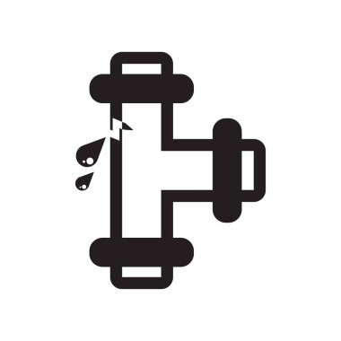 Simge vektör işareti ve beyaz arka plan üzerinde izole sembolü borular, 