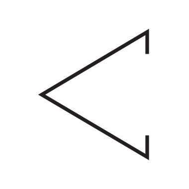 sol ok simge vektör işareti ve üzerinde beyaz backgro izole sembolü