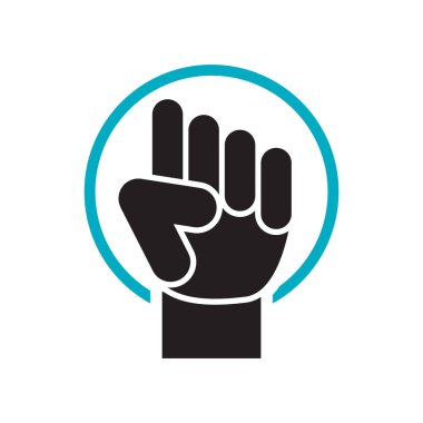 Muhalefet simge vektör işareti ve üzerinde beyaz backgro izole sembolü