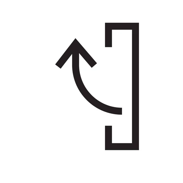 Ok simge vektör işareti ve üzerinde beyaz adam izole sembolü — Stok Vektör