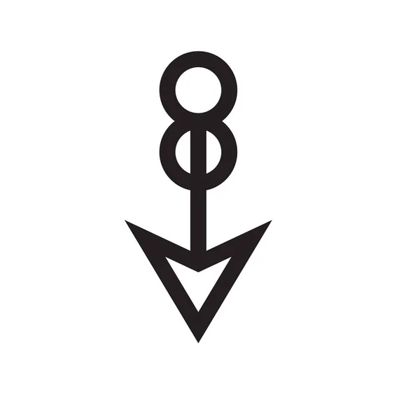 Стрілка вниз Векторний знак і символ ізольовані на білому фоні — стоковий вектор