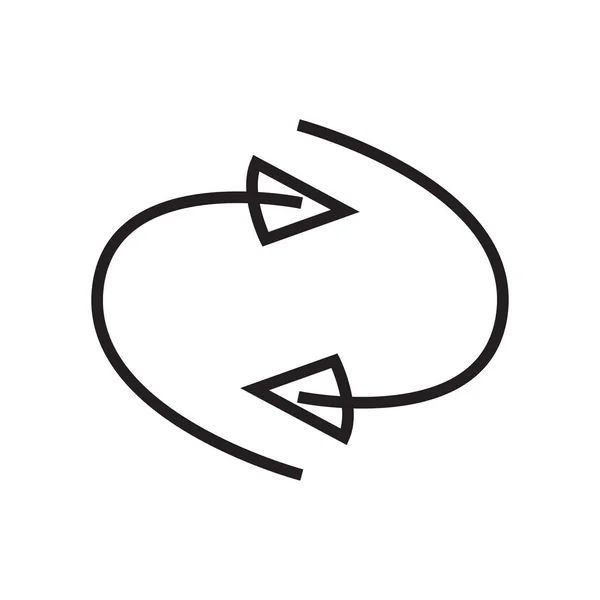 Icono Flechas Bucle Vector Aislado Fondo Blanco Para Diseño Web — Vector de stock