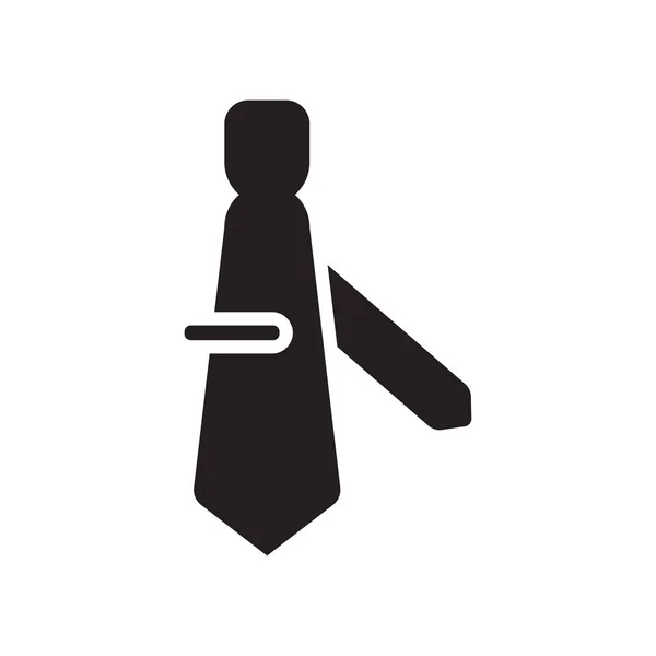 Obchodní Tie ikona vektor znamení a symbol izolovaných na bílém pozadí — Stockový vektor