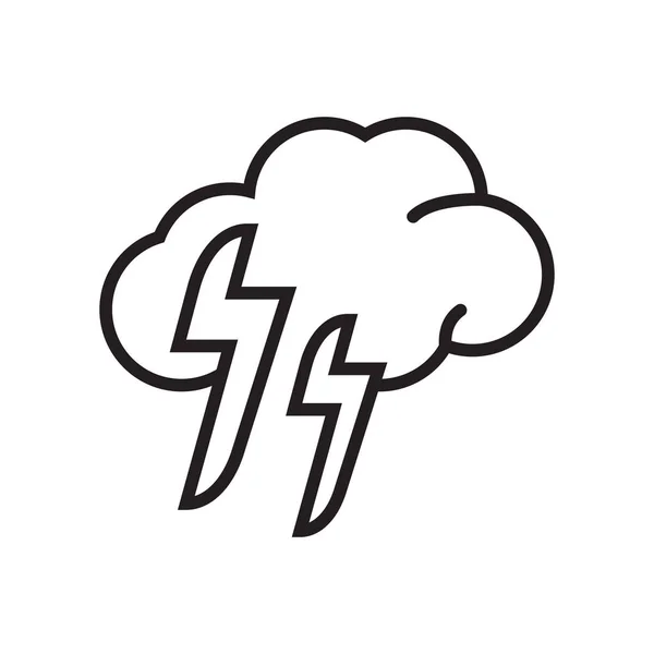 Sturm-Symbol Vektorzeichen und Symbol isoliert auf weißem Hintergrund, Sturm-Logo-Konzept — Stockvektor