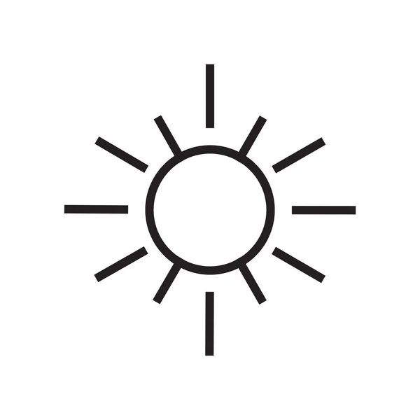 Sonne Symbol Vektorzeichen und Symbol isoliert auf weißem Hintergrund, Sonne Logo-Konzept — Stockvektor