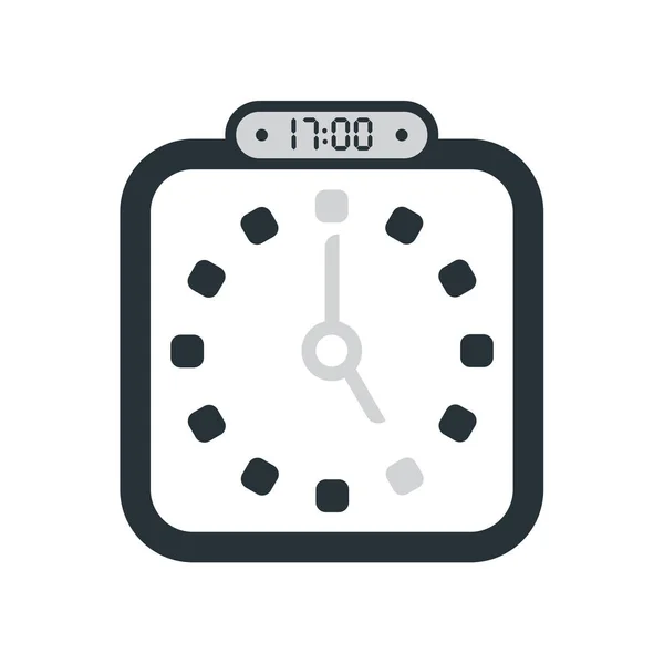 El 17: 00, 5pm icono aislado sobre fondo blanco, reloj y watc — Vector de stock