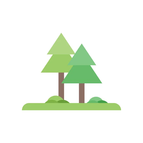 Árvores ícone vetor sinal e símbolo isolado no fundo branco —  Vetores de Stock