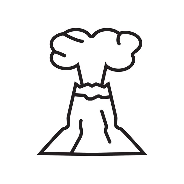 Icona del vulcano segno vettoriale e simbolo isolato su sfondo bianco — Vettoriale Stock