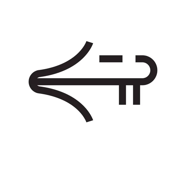 Αριστερό βέλος εικονίδιο διάνυσμα σημάδι και σύμβολο που απομονώνονται σε λευκό backgro — Διανυσματικό Αρχείο