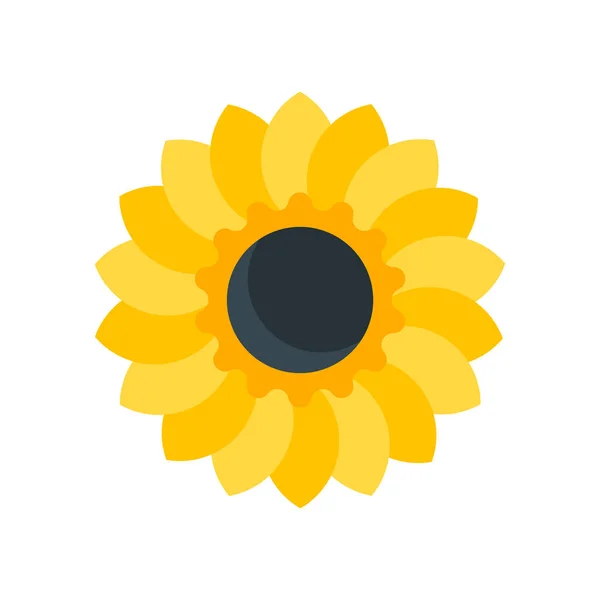 Sonnenblumen-Symbol Vektorzeichen und Symbol isoliert auf weißem Hintergrund, Sonnenblumen-Logo-Konzept — Stockvektor