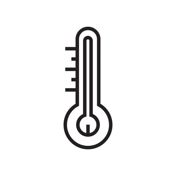 Thermometer pictogram vector teken en symbool geïsoleerd op een witte achtergrond, Thermometer logo concept — Stockvector