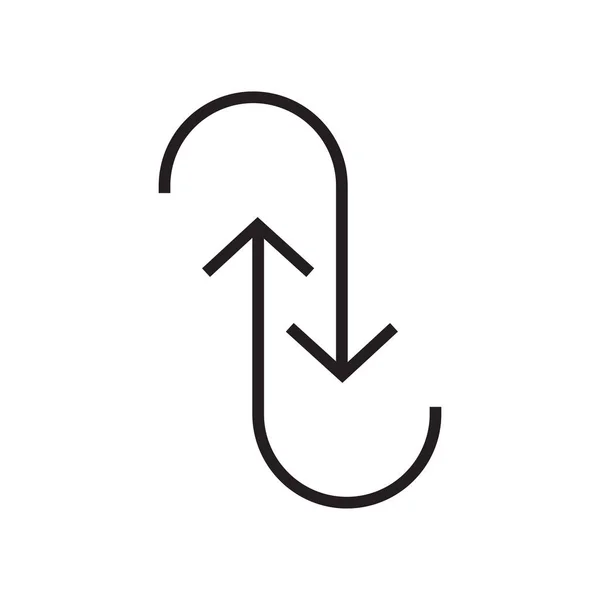 Ícone de loop vetor sinal e símbolo isolado no fundo branco, L —  Vetores de Stock