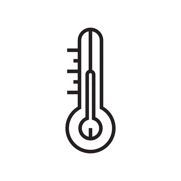 Thermometer pictogram vector teken en symbool geïsoleerd op een witte achtergrond, Thermometer logo concept — Stockvector