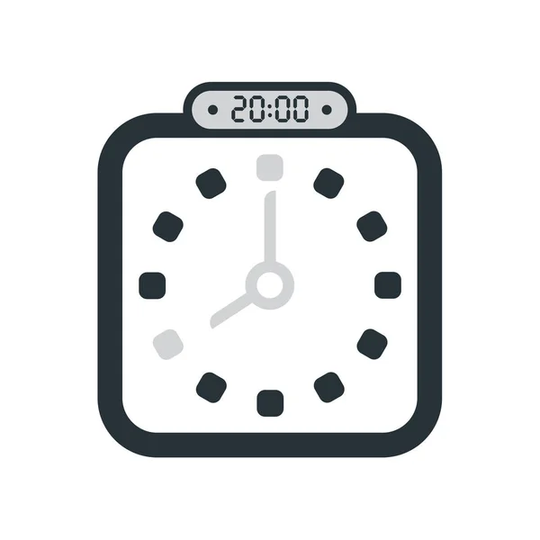 El 20: 00, 8pm icono aislado sobre fondo blanco, reloj y watc — Archivo Imágenes Vectoriales