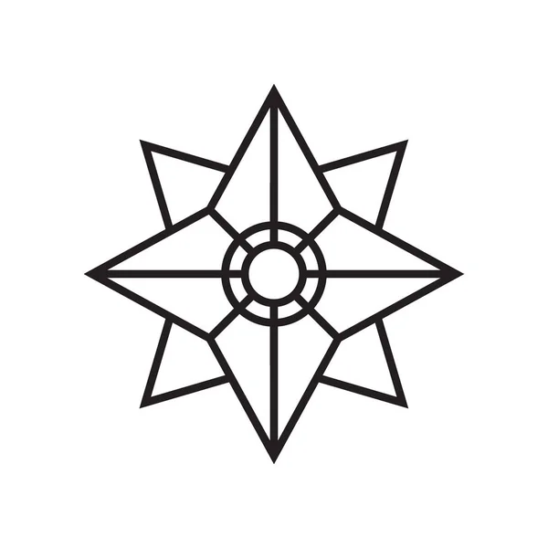 Stjärnikonen vector tecken och symbol isolerad på vit bakgrund, S — Stock vektor