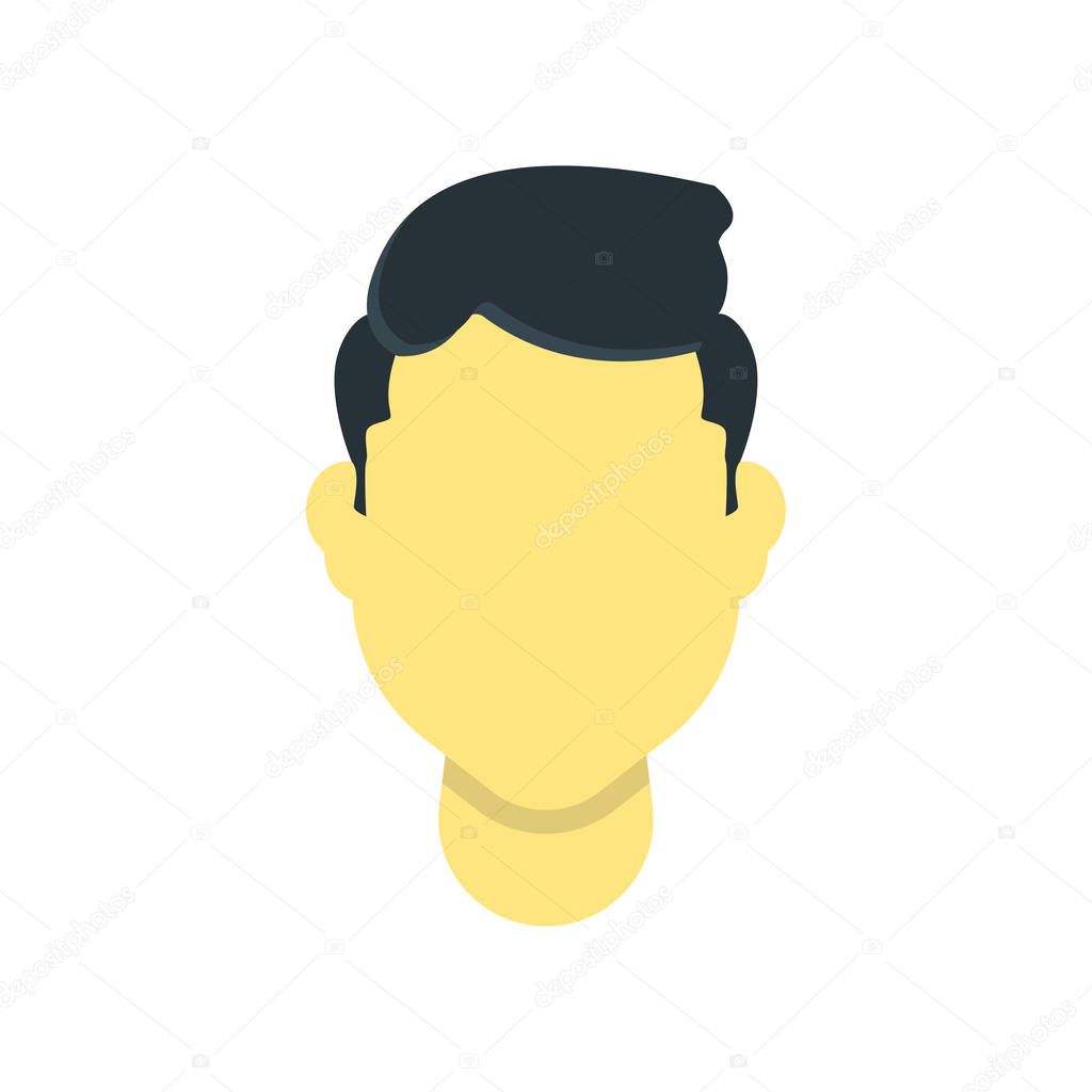 Man hair icon vector isolated on white background for your web and mobile app design, Man hair logo concept