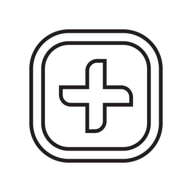 artı simge vektör işareti ve sembolü beyaz arka plan üzerinde p izole