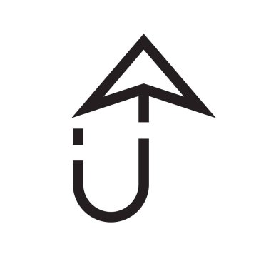 Ok simge vektör işareti ve üzerinde beyaz adam izole sembolü