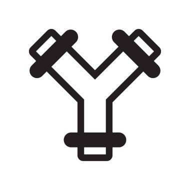 Simge vektör işareti ve beyaz arka plan üzerinde izole sembolü borular, 