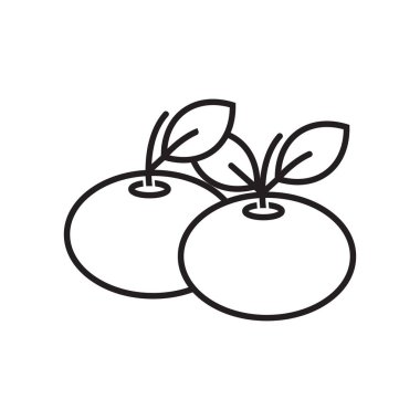 Mandalina simge vektör işareti ve üzerinde beyaz backgrou izole sembolü