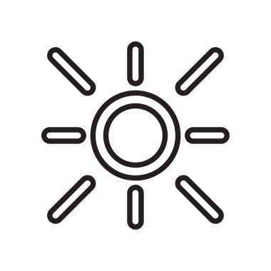 Paz simge vektör üye ve beyaz arka plan üzerinde güneş logo kavramı izole sembolü