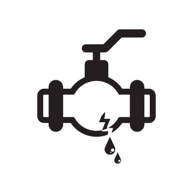 Simge vektör işareti ve beyaz arka plan üzerinde izole sembolü borular, 