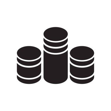 Çubuk grafik simge vektör işareti ve üzerinde beyaz backgrou izole sembolü