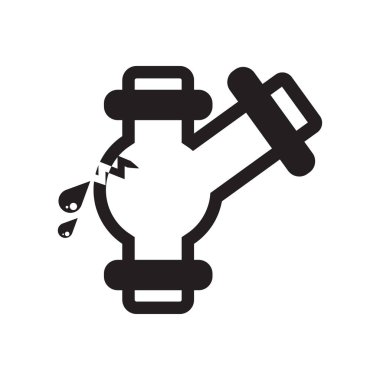 Simge vektör işareti ve beyaz arka plan üzerinde izole sembolü borular, 