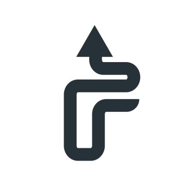 Ok simge vektör işareti ve üzerinde beyaz adam izole sembolü