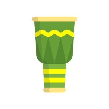 Beyaz arka plan üzerinde D izole sembol simge vektör işareti drum