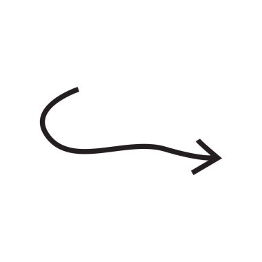 Web ve mobil uygulaması tasarımı, Turn sağ ok logo kavramı için beyaz arka plan üzerinde ok simge vektör izole sağa dönün