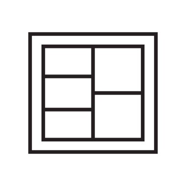 Düzen simge vektör işareti ve beyaz arka plan üzerinde izole sembolü,