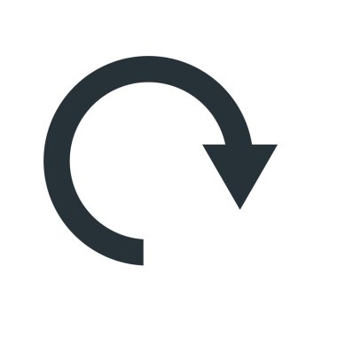 Aşağı ok simge vektör işareti ve üzerinde beyaz backgro izole sembolü