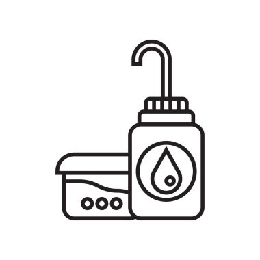 Sabun simge vektör işareti ve beyaz arka plan üzerinde S izole sembolü