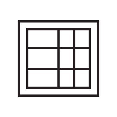 Düzen simge vektör işareti ve beyaz arka plan üzerinde izole sembolü,