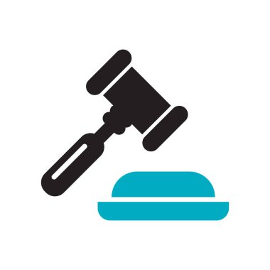 Hukuk simge vektör işareti ve beyaz arka plan üzerinde La izole sembolü