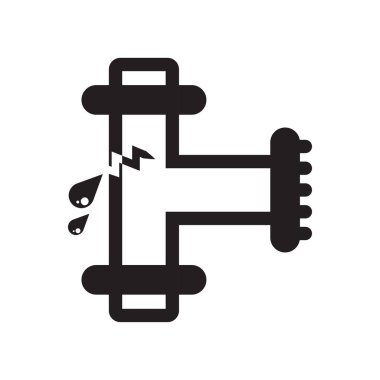 Simge vektör işareti ve beyaz arka plan üzerinde izole sembolü borular, 