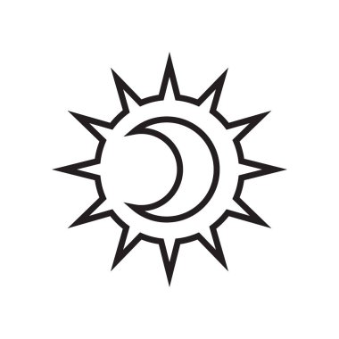 Parlaklık simge vektör işareti ve üzerinde beyaz backgro izole sembolü