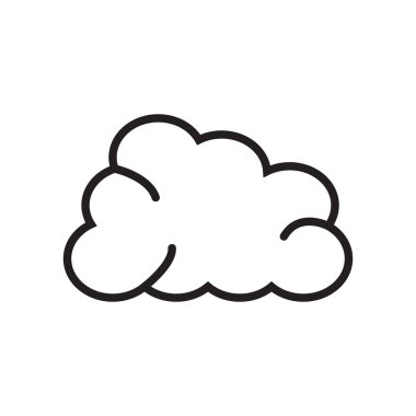 Bulut simge vektör işareti ve beyaz arka plan üzerinde bulut logo kavramı izole sembolü