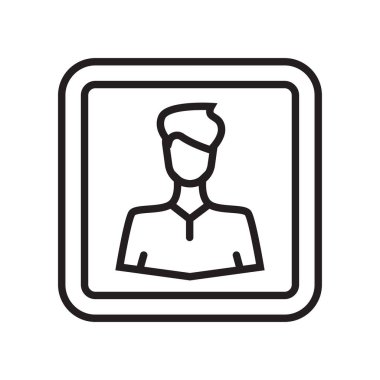 Kullanıcı simge vektör işareti ve beyaz arka plan üzerinde U izole sembolü