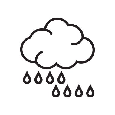 Bulut simge vektör işareti ve beyaz arka plan üzerinde bulut logo kavramı izole sembolü