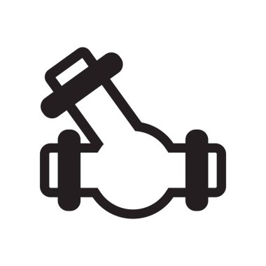 Simge vektör işareti ve beyaz arka plan üzerinde izole sembolü borular, 