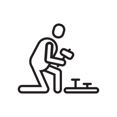 Simge vektör işareti ve sembolü beyaz arka plan üzerinde N izole çivi