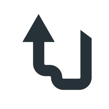 Ok simge vektör işareti ve üzerinde beyaz adam izole sembolü