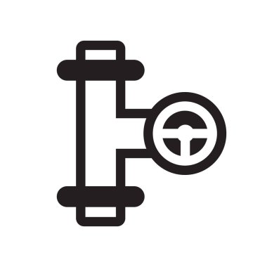 Simge vektör işareti ve beyaz arka plan üzerinde izole sembolü borular, 