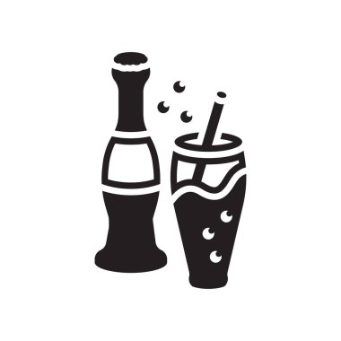 Cola simge vektör işareti ve beyaz arka plan üzerinde C izole sembolü