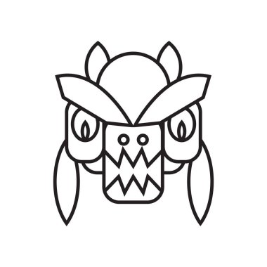 Dragon simge vektör işareti ve beyaz arka plan üzerinde izole sembolü