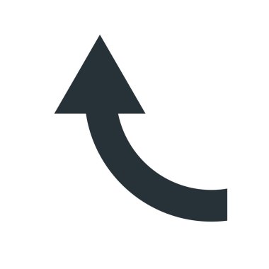 Ok simge vektör işareti ve üzerinde beyaz adam izole sembolü